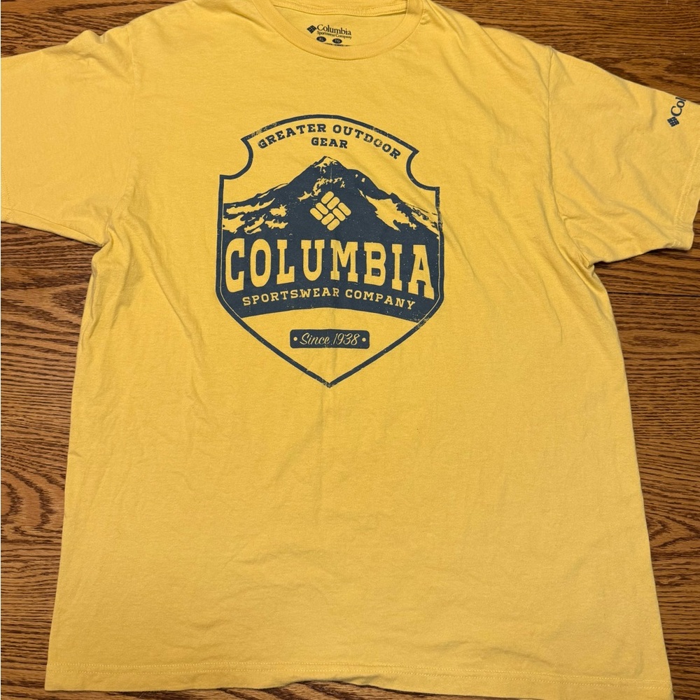 Columbia Men's Yellow Outdoor Graphic Tee